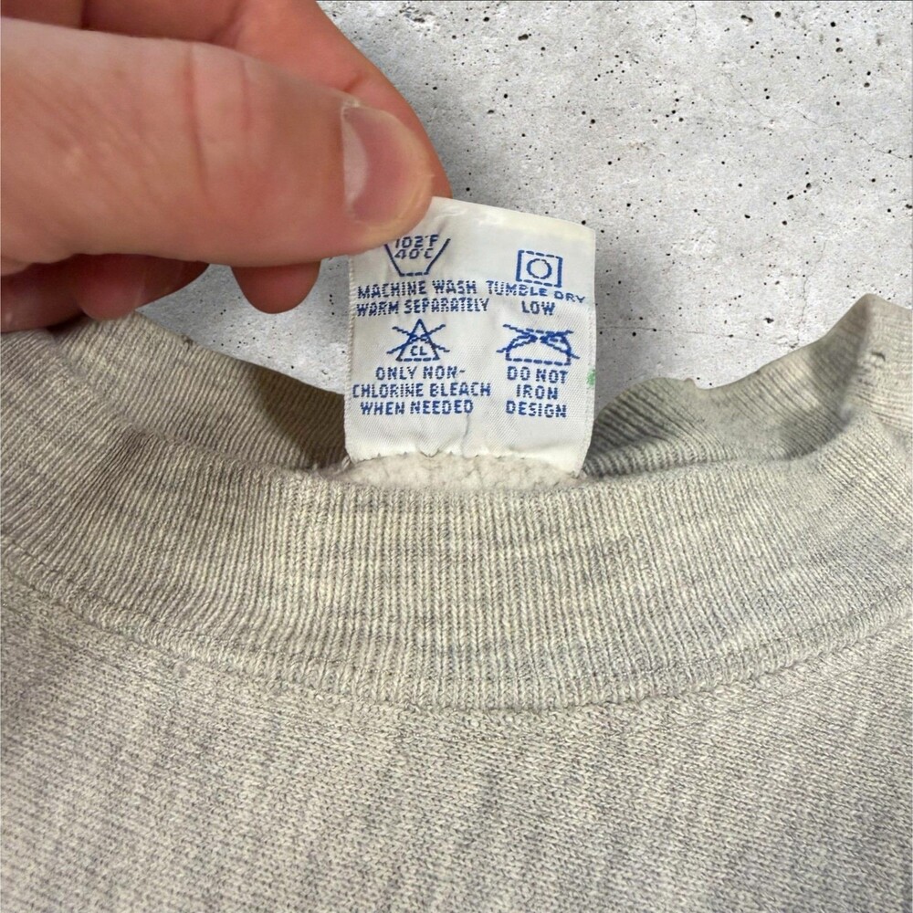 Vintage 80's Champion Reverse Weave Princeton Crewneck Sweatshirt Gray Large USA - Picture 11 of 15